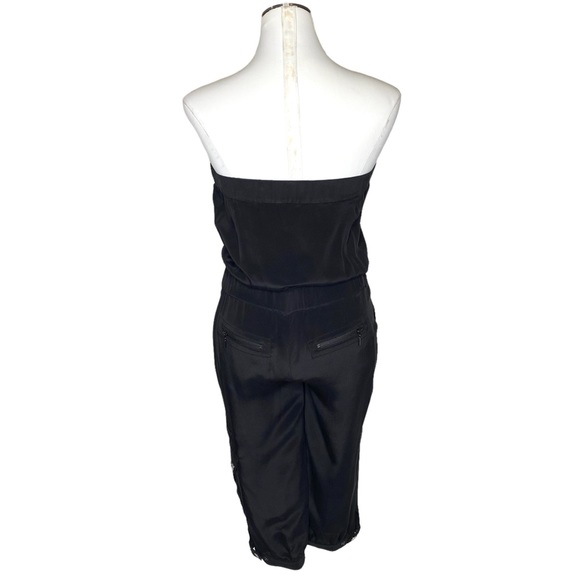 Bebe Black Strapless Cropped Jumpsuit - Picture 3 of 9